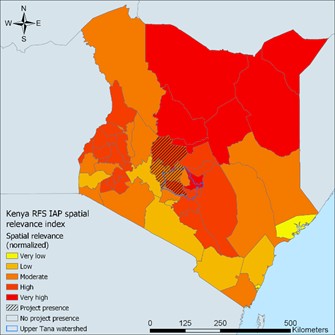 Spatial relevance of the GEF's Resilient Food Systems Integrated Approach Pilot in Kenya