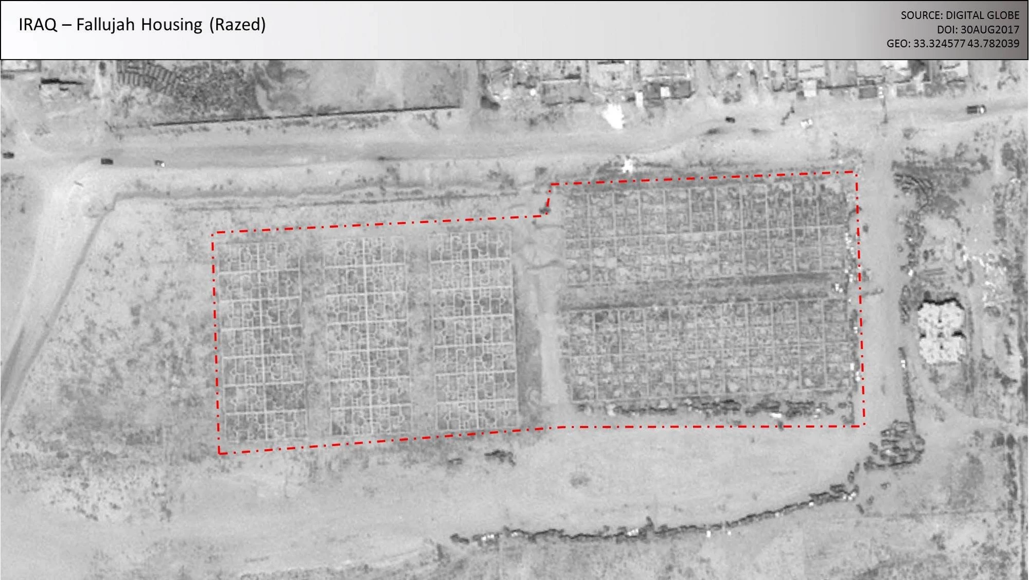 Aerial view of Fallujah, Iraq