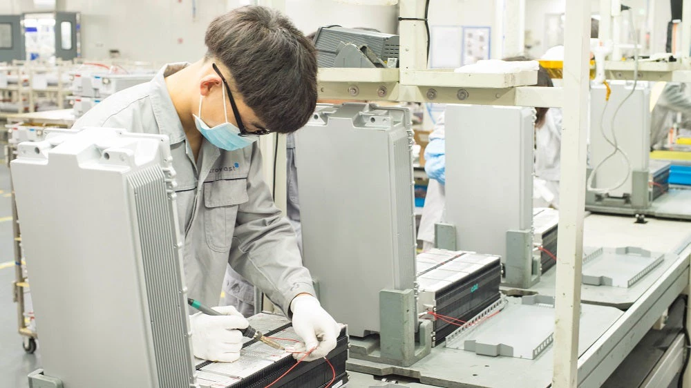 Young man worker in China