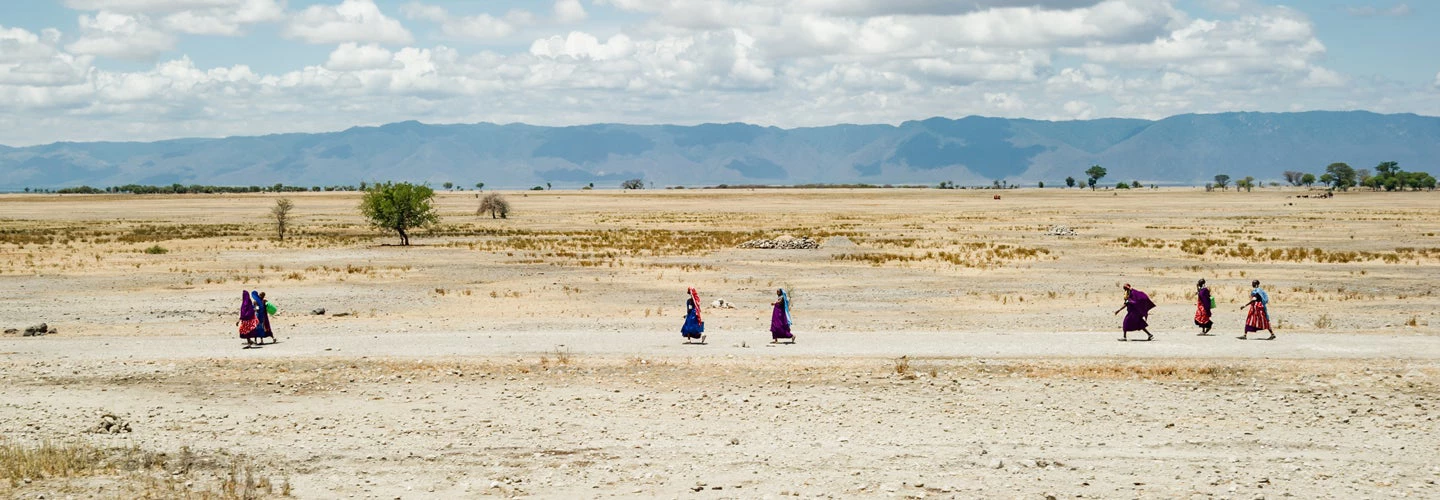 People searching for water in Tanzania. 