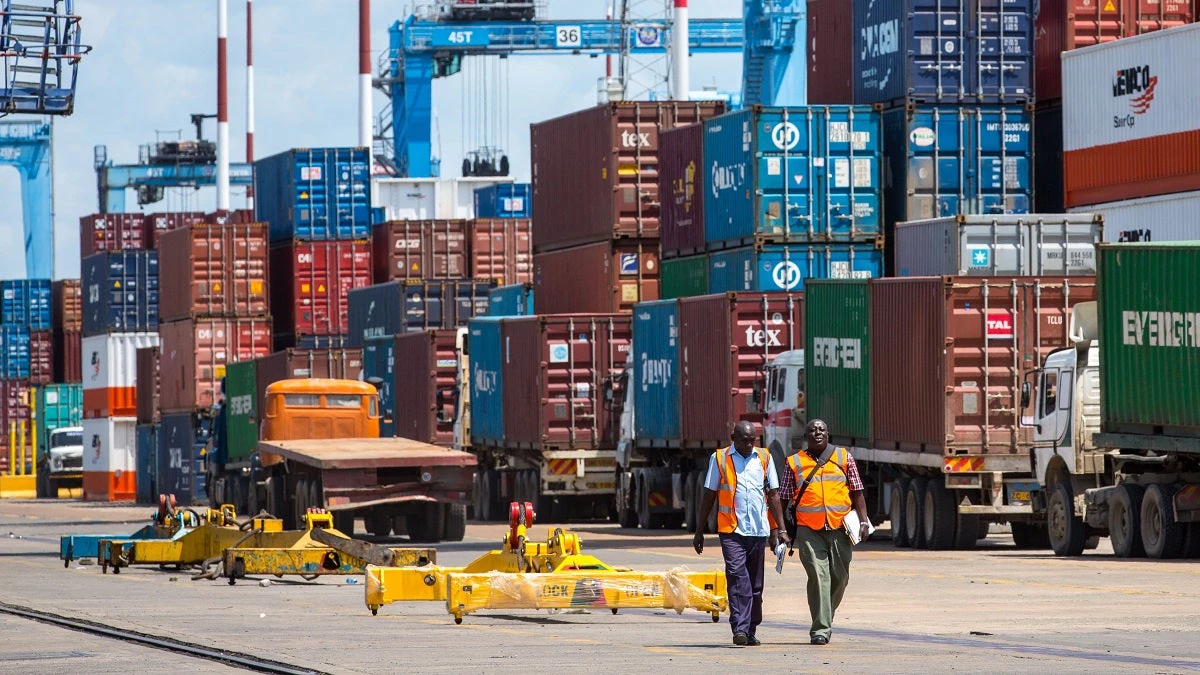 Workers at the Port of Mombasa, Kenya. Photo: Stuart Price/KEPROBA