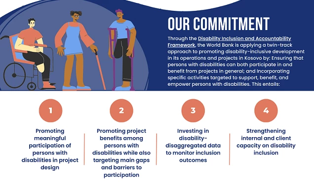 Infographic: Disability inclusion in Kosovo - what we are doing.