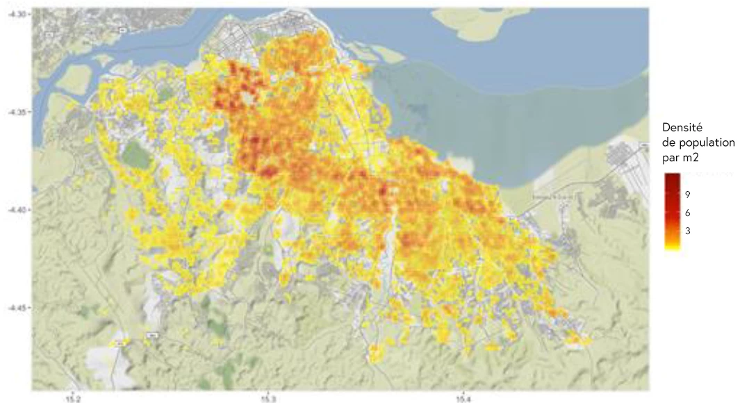 Figure 2 : La surpopulation a favorisé les foyers de contagion à la COVID-19 à Kinshasa