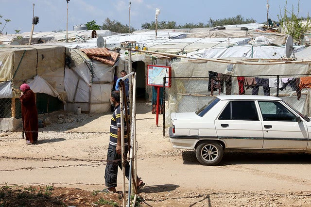 Refugiados sirios en el pueblo de Zouq Bhanin (Líbano).