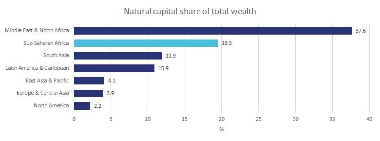 Natural capital share of total wealth