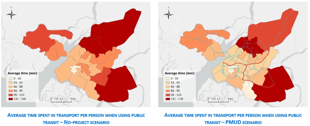 Maps on public transit