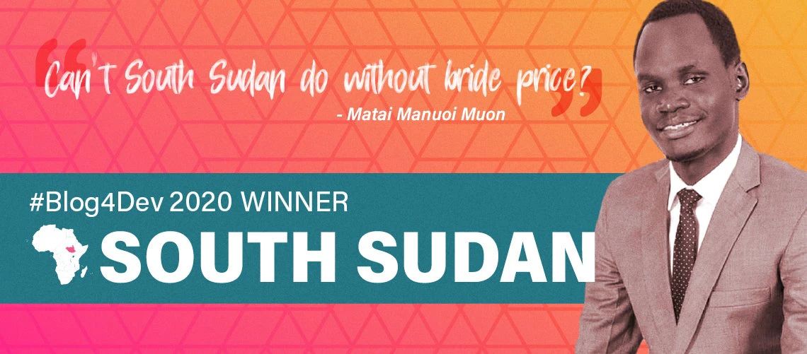 Matai Manuoi Muon, Blog4Dev winner South Sudan