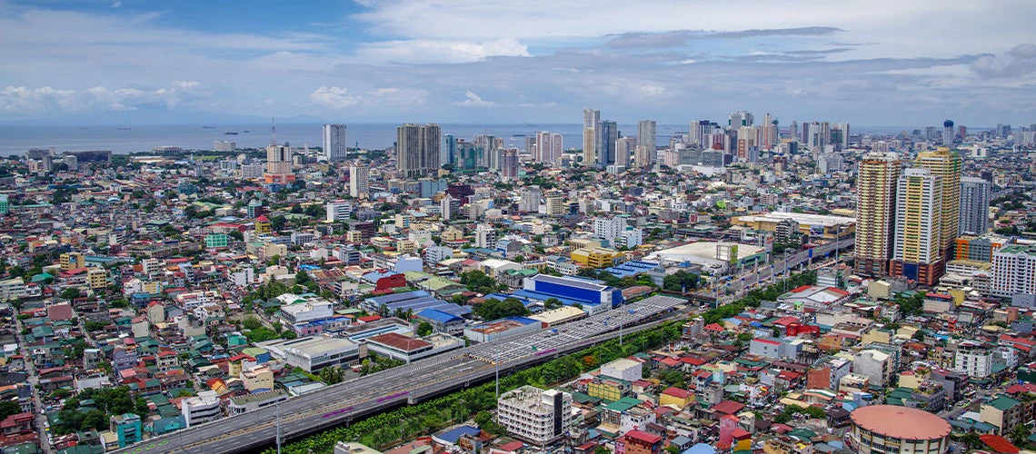 Aerial view of metro Manila