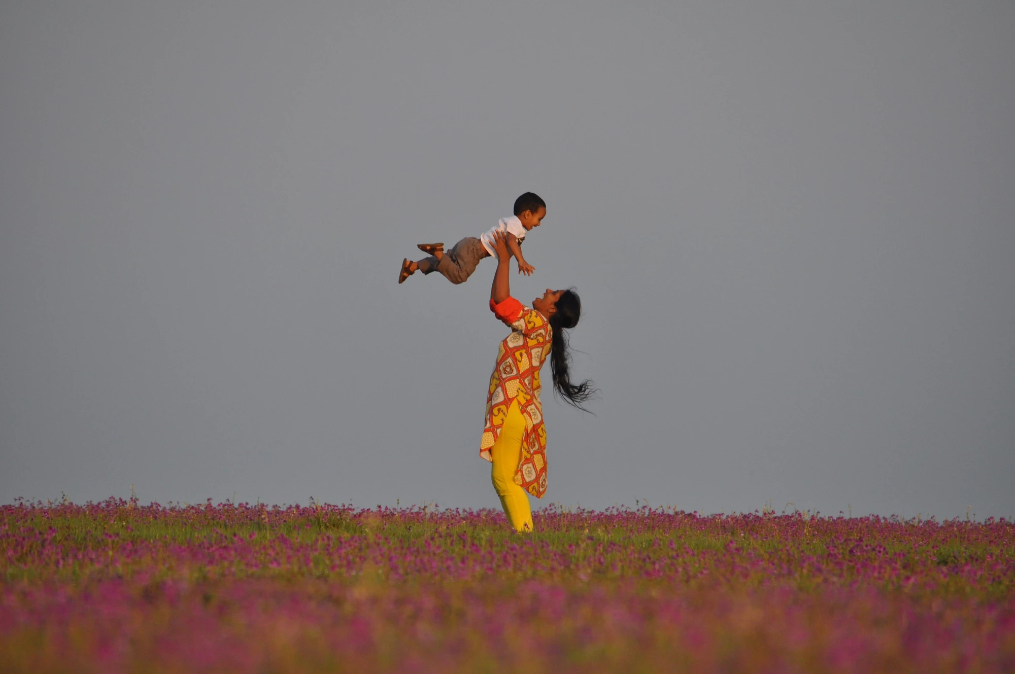 Mother and child in India