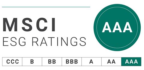MSCI ESG AAA Ratings Badge
