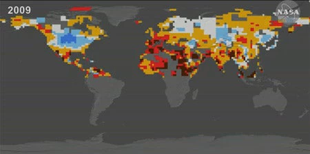 Summer Temperature Anomalies for the Northern Hemisphere, 1955-2011