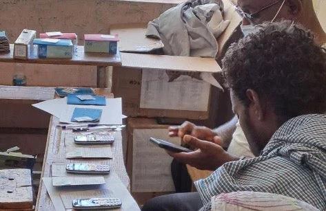 Safety net clients being registered for a mobile money account to be used for electronic cash transfer in the Hareri Region. Photo: Tewodros Tassew Kebede / World Bank