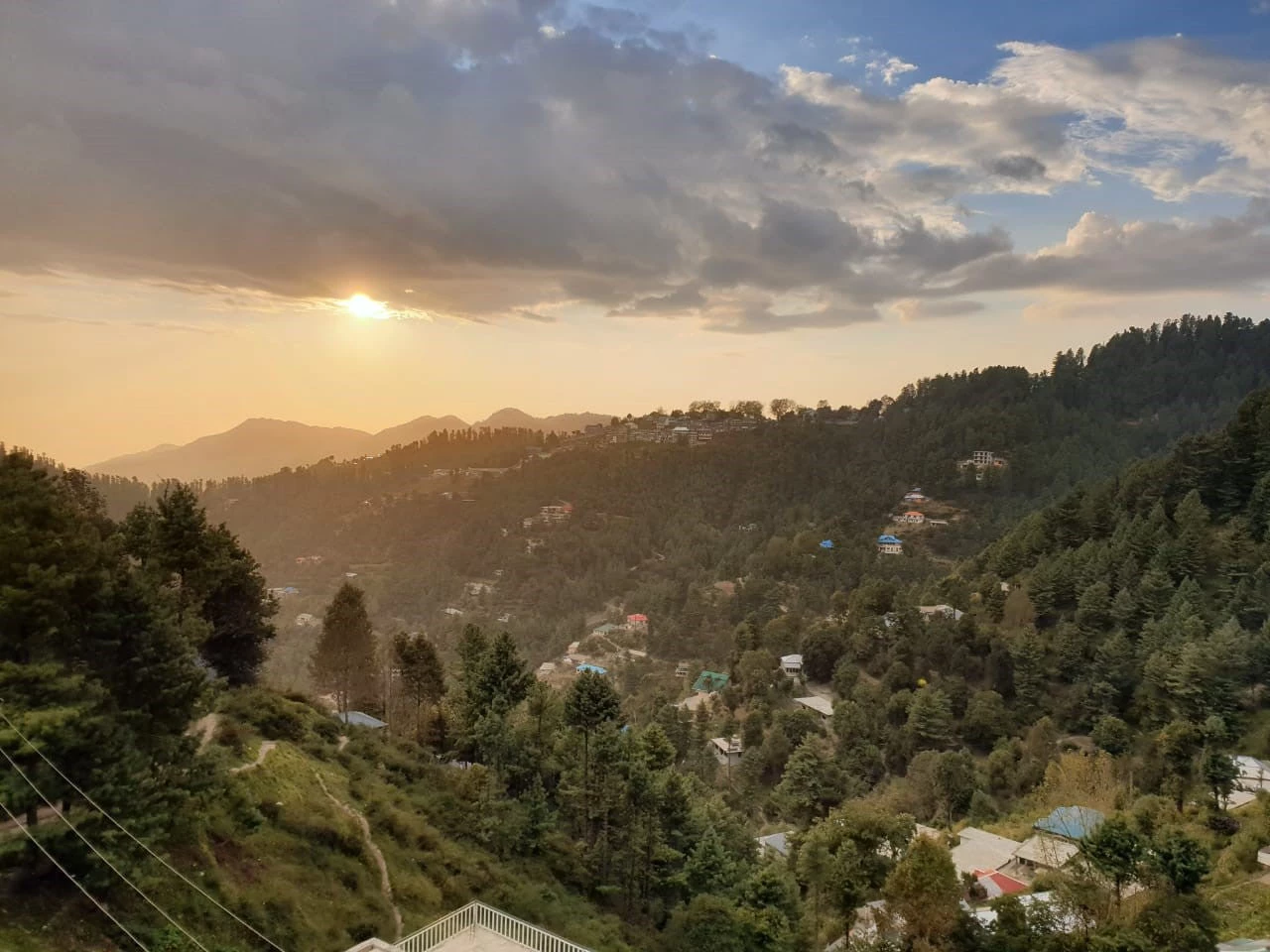 View of Nathia Gali town in Khyber Pakhtunkhwa Province. 