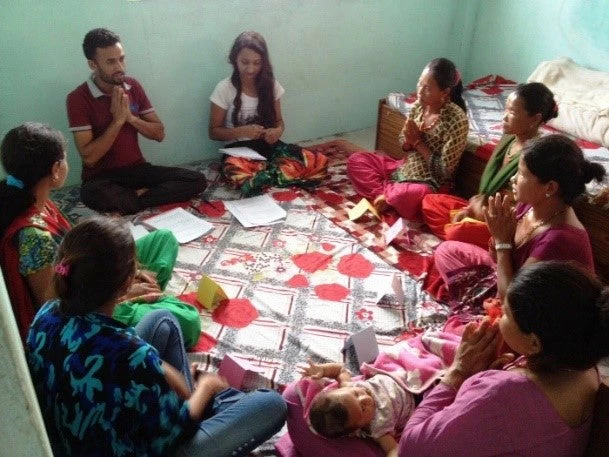 Field survey team in Nepal