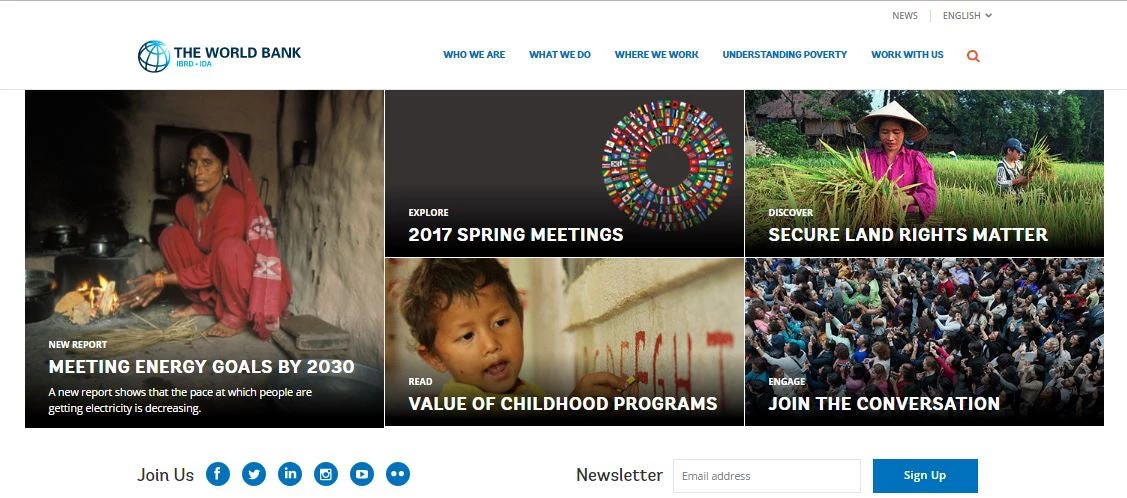 New Worldbank.org website.