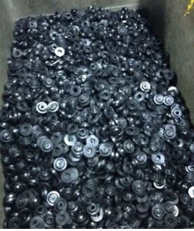 Photo of O-rings taken in Colombian manufacturing plant