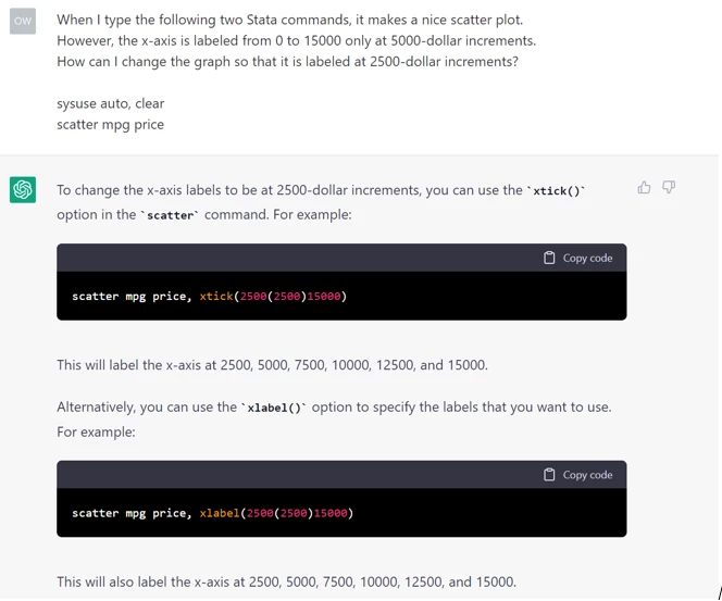 Can AI write your Stata code?