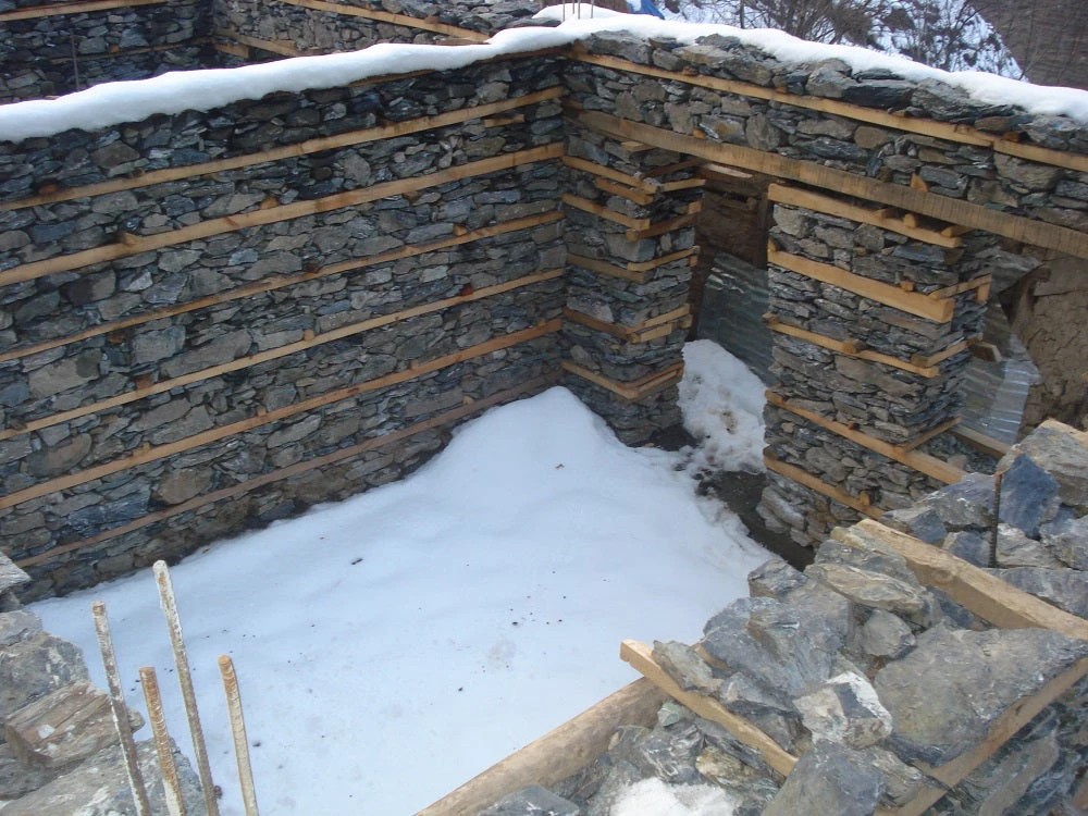 Dry Stone under construction in Pakistan