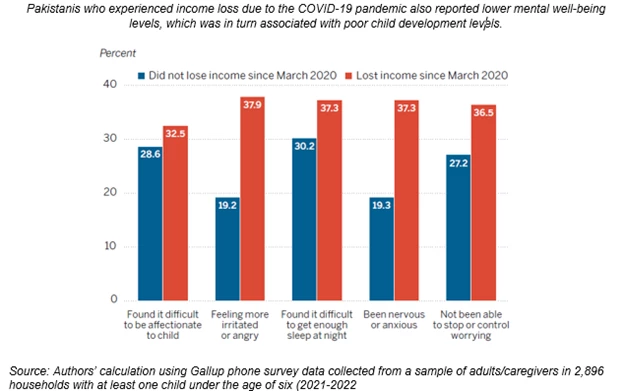 Infographic depicting income loss for Pakistanis following COVID-19