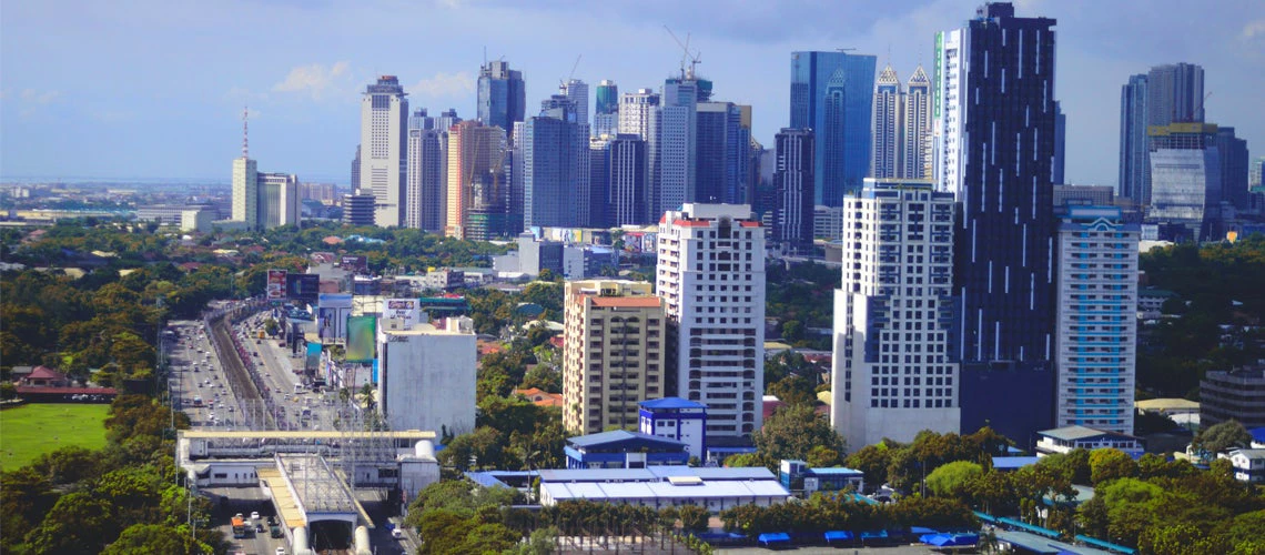 Cityscape in Quezon City, Philippines