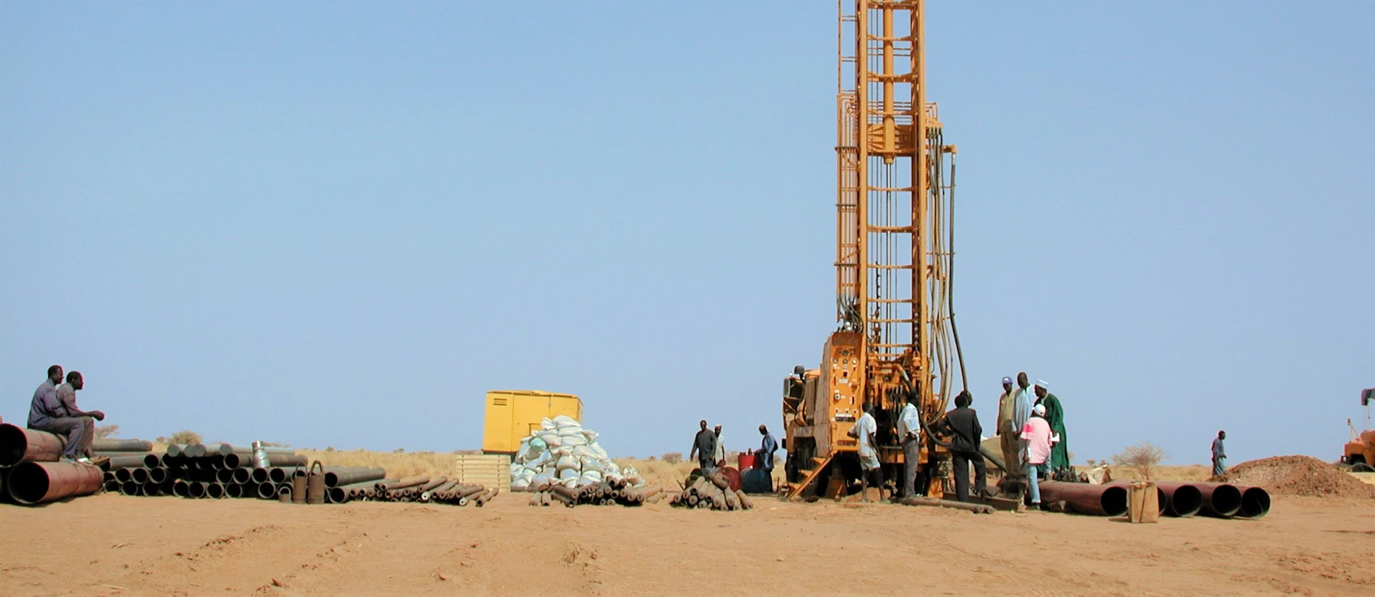 Niger, forage d?exploration des eaux souterraines à Kerboubou. © André Benamour