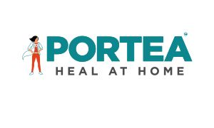 Logo of Portea company. Link to the Portea website.