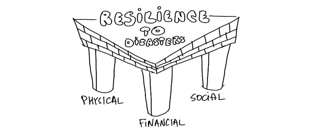 Pillars of Resilience to Disasters graphic