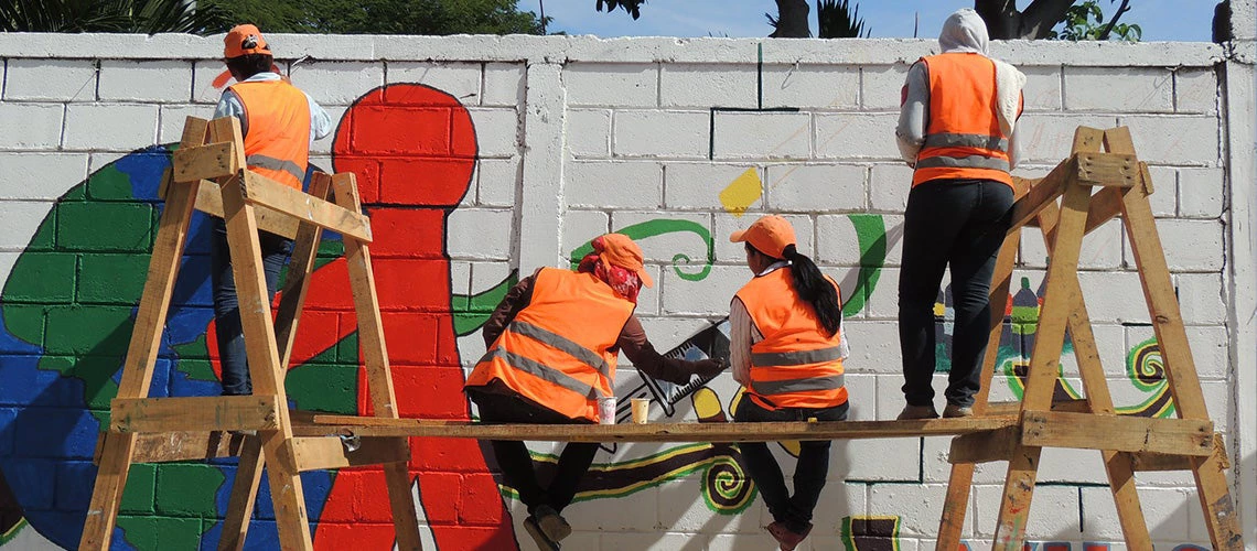 Trabajadores de Honduras en el marco de un proyecto de donación