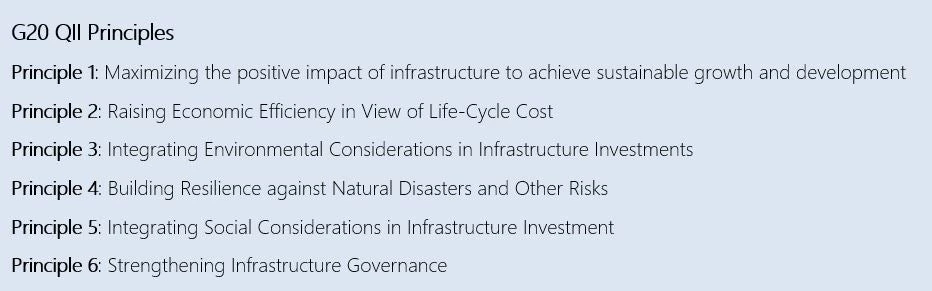 Quality in Infrastructure principles by the World Bank, Infrastructure Finance