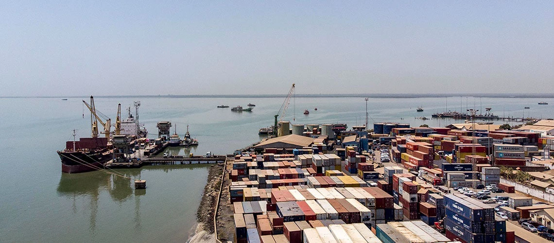 The Port of Banjul in The Gambia plays a vital role in the trade and distribution of cargo to neighboring countries, some of which are landlocked. 