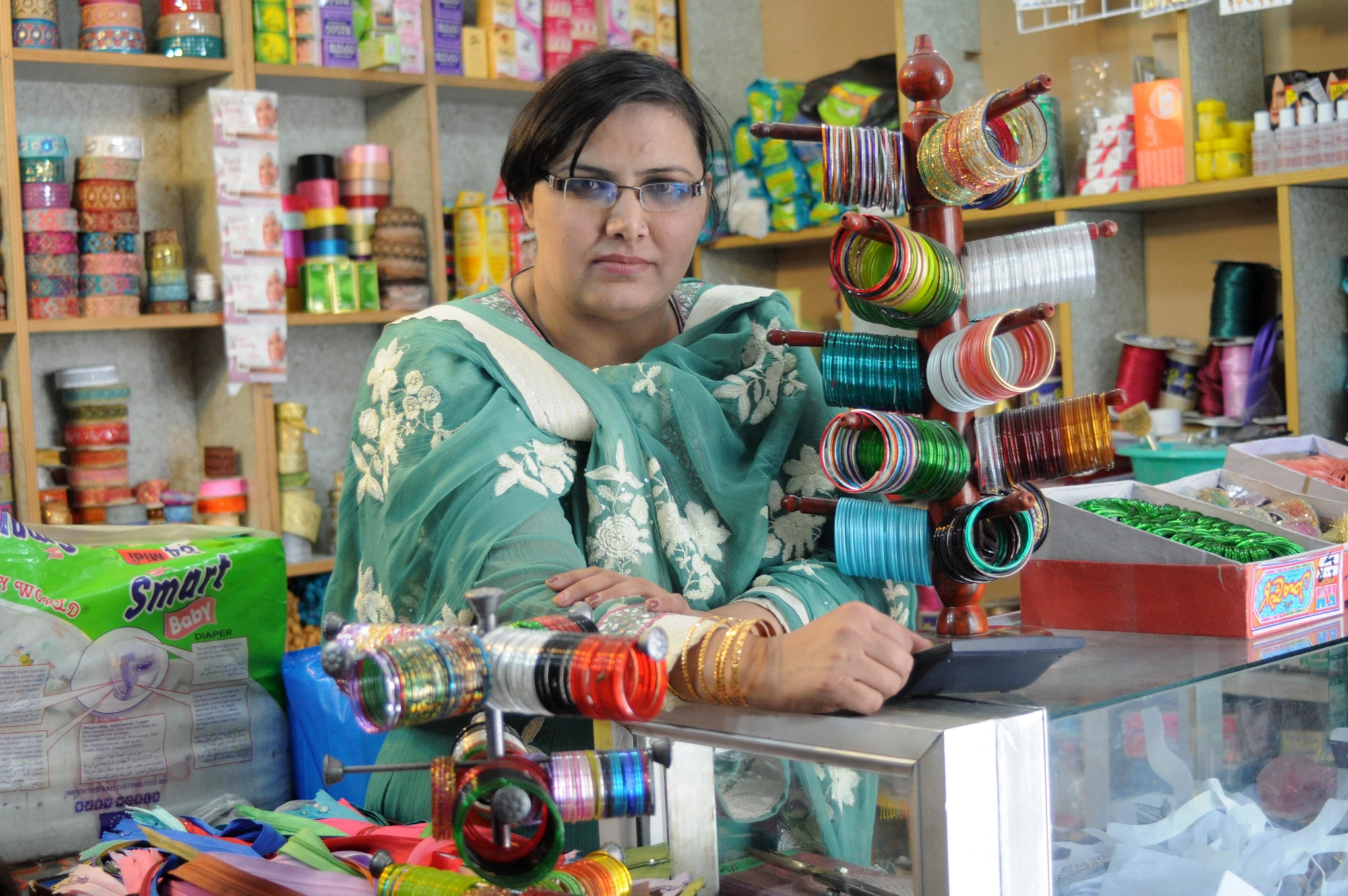Rifat At Her Cosmetics Shop And General Store In Gujar Khan Town