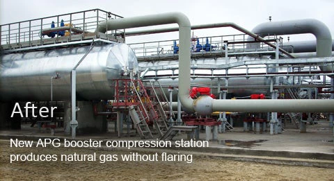 New APG booster compression station  produces natural gas without flaring
