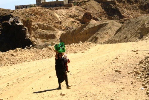 A rural road in Yemen