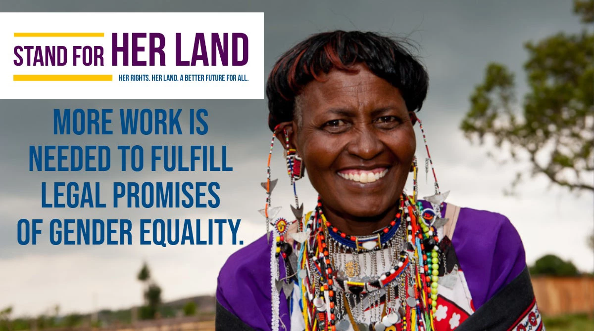 More work is needed to fulfill the legal promises of gender equality. (Image: Stand for Her Land Campaign)
