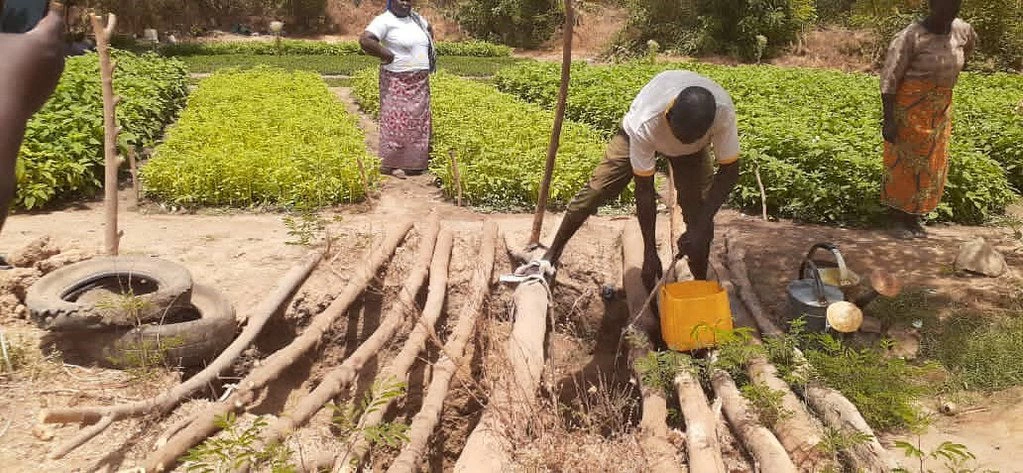 A hand-dug well used for irrigation in Burkina Faso in March 2021. Photo credit: UHL & Associates, Inc. 