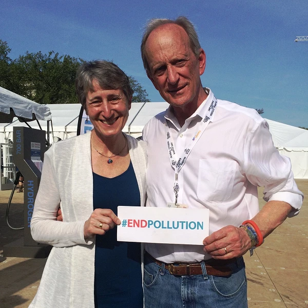 Sally Jewell and Denis Hayes (photo by World Bank)