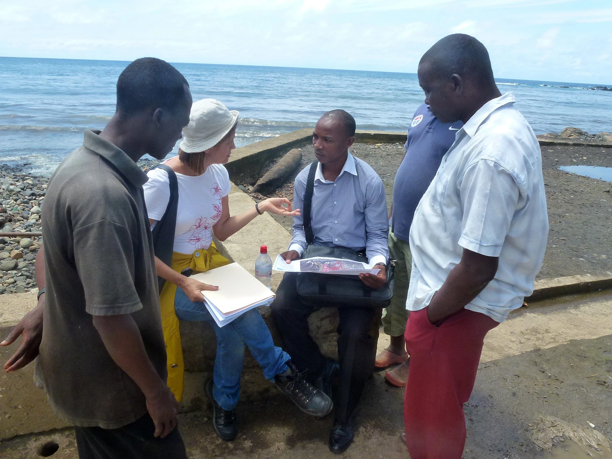 Sofia Bettencourt on mission in 2012 for a São Tomé and Príncipe adaptation project. 