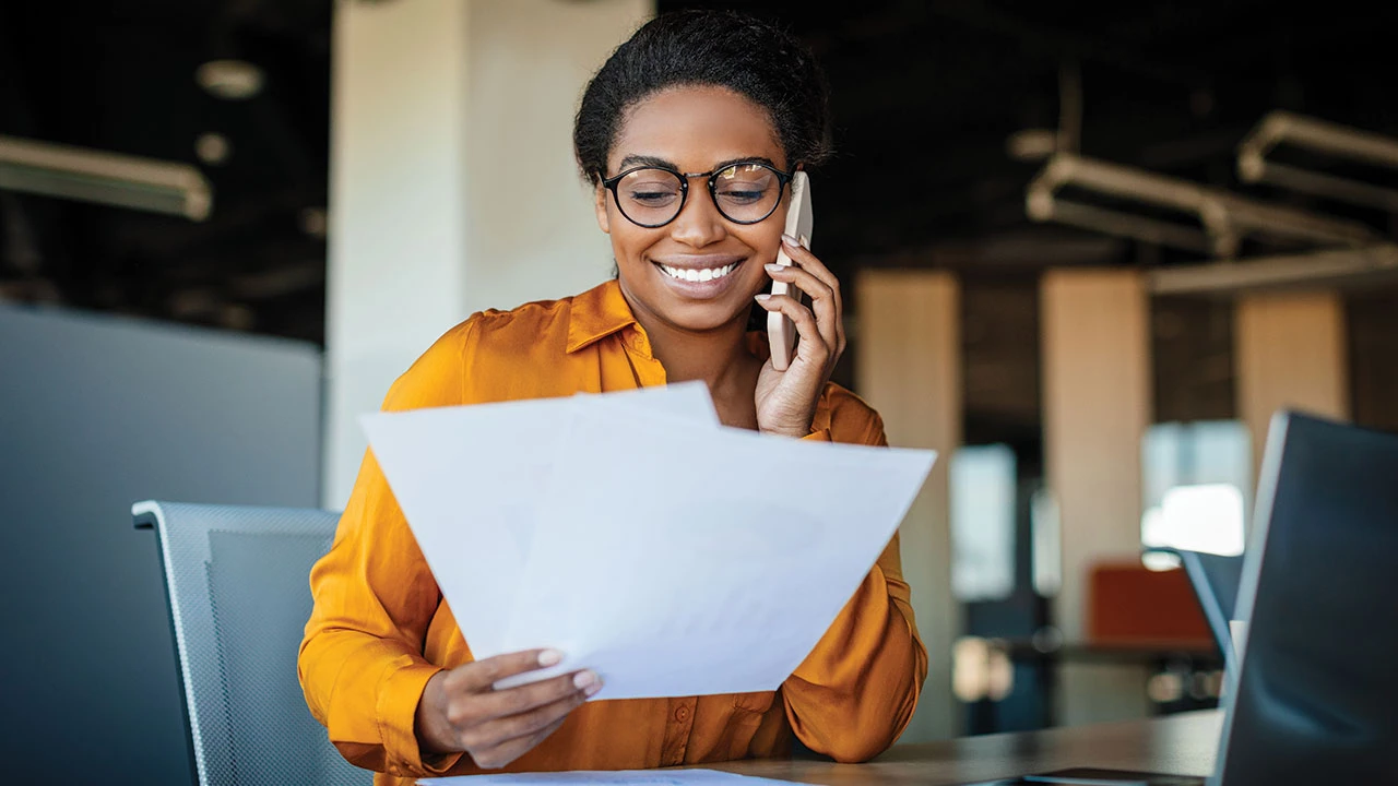 A woman entrepreneur.