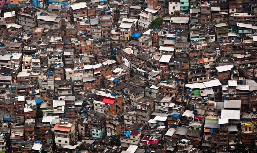 Favela da Rocinha, the Biggest Slum (Shanty Town) in Latin America.