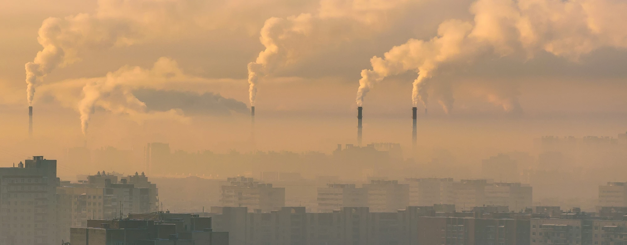 Un paysage urbain à l'atmosphère polluée. Photo : © aapsky/Shutterstock