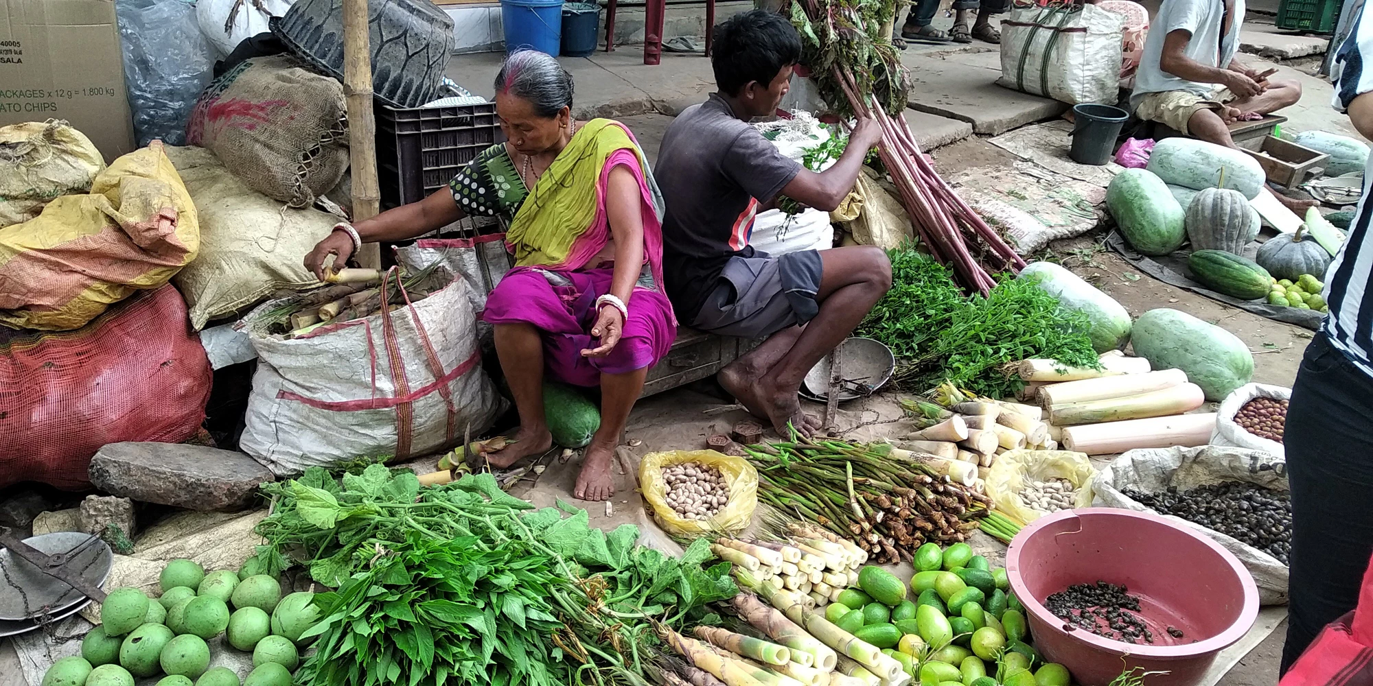 Vegetable vendors in Tripura 