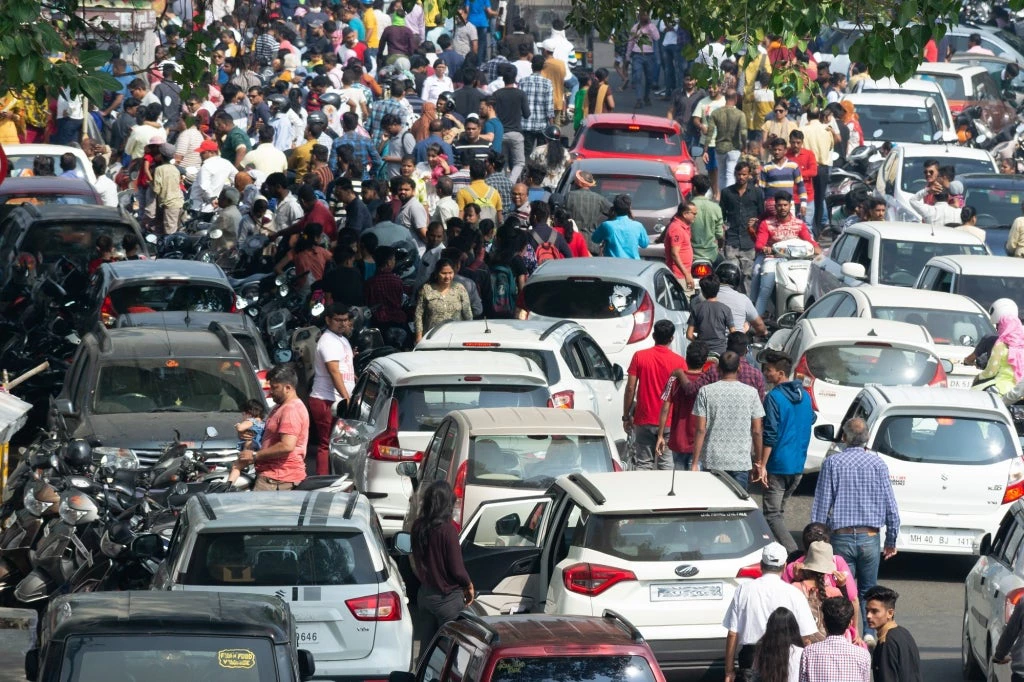 Traffic in Maharashtra, India