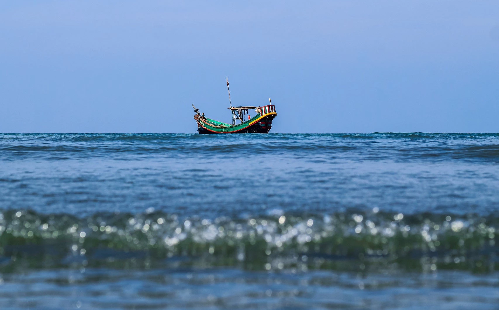 Traditional fishing boat in India