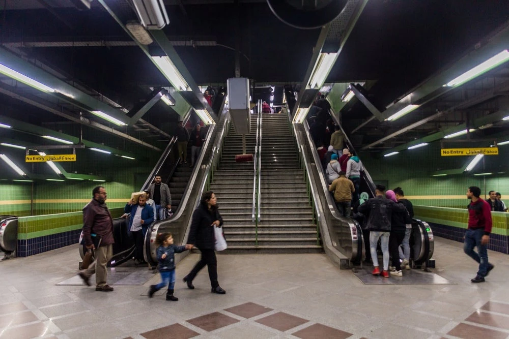 View of a metro station in Cairo, Egypt.