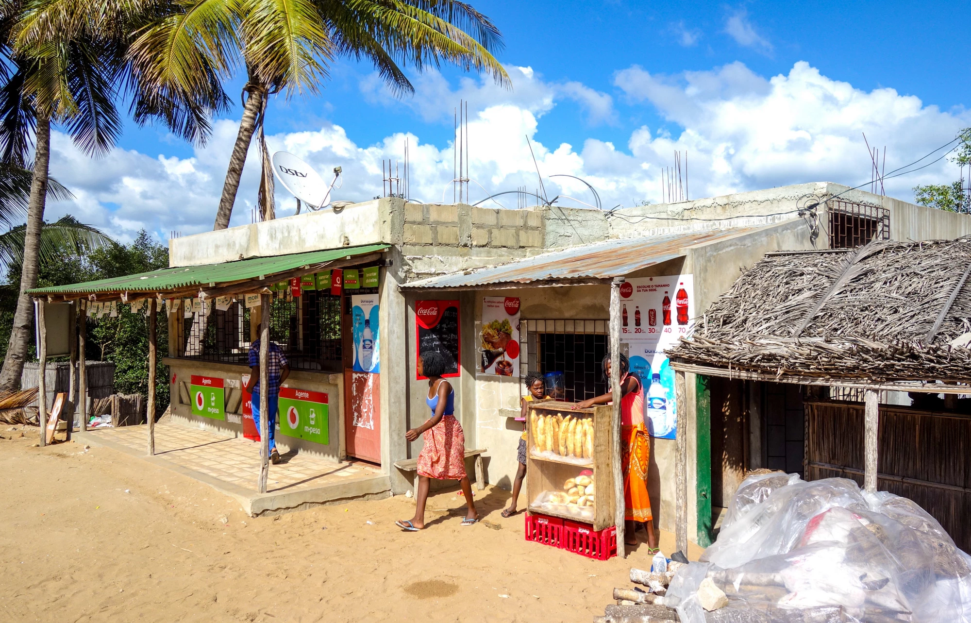 Small shop for food and drink products for sale in Vilanculos, Mozambique, Africa