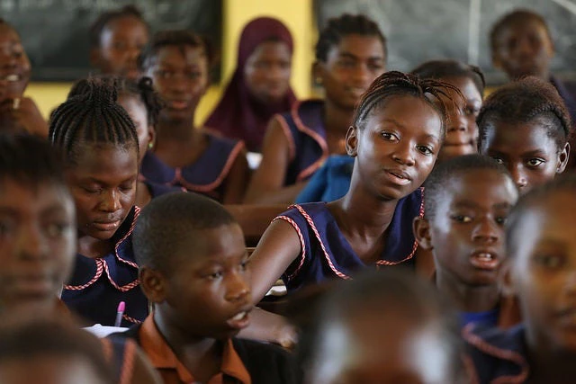 Sierra Leone, Children in a classroom, ready to learn.