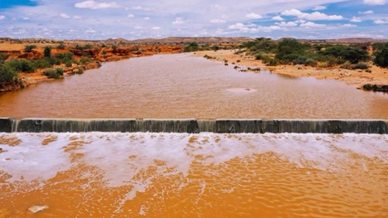 Rababble dam catching water in May 2022 (Credit: Abdirizak Salal)