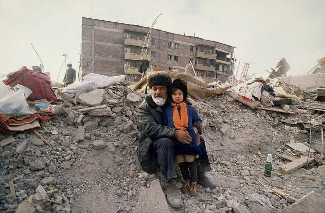 After the Spitak earthquake in Armenia