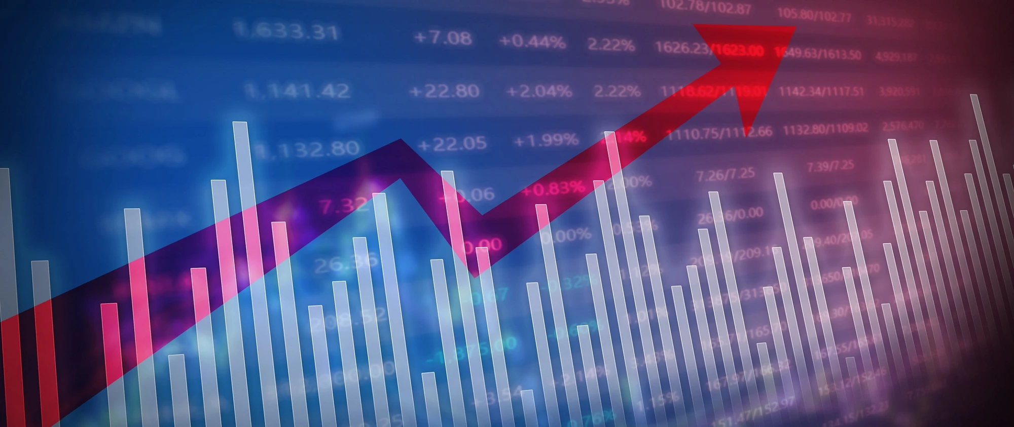 Illustration of stock market pointing up| © shutterstock.com