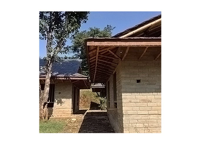 Stone and Bamboo School built by Abari and Learning Planet that survived the earthquake in Gorkha 